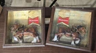 Pair Vintage BUDWEISER BEER Budweiser Clydesdale Horse Shadow Box Signs Bookends