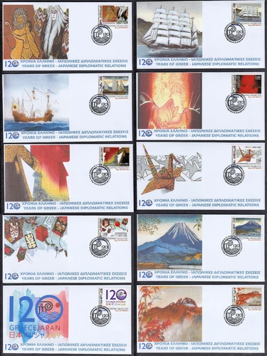 Greece 2019 120 Years Diplomatic Relations with Japan. Unofficial FDC booklet