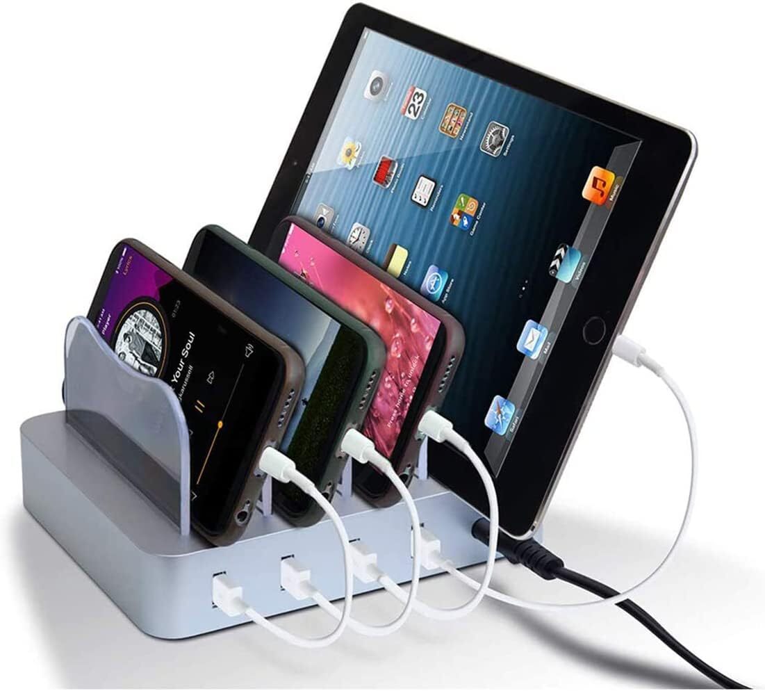 4-Port USB Fast Charging Station Dock for Multiple Devices-image