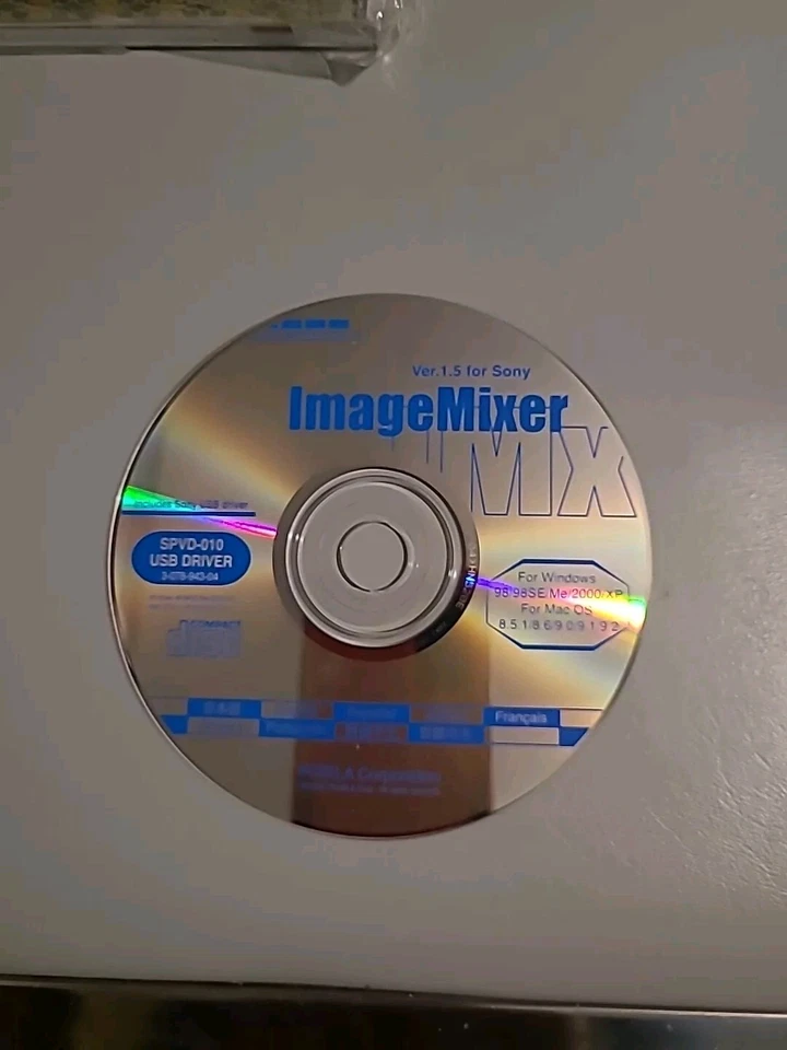Image Mixer Version 1.5 For Sony USB Driver CD Rom Disk for Windows 98/98SE.... - Image 4 of 4