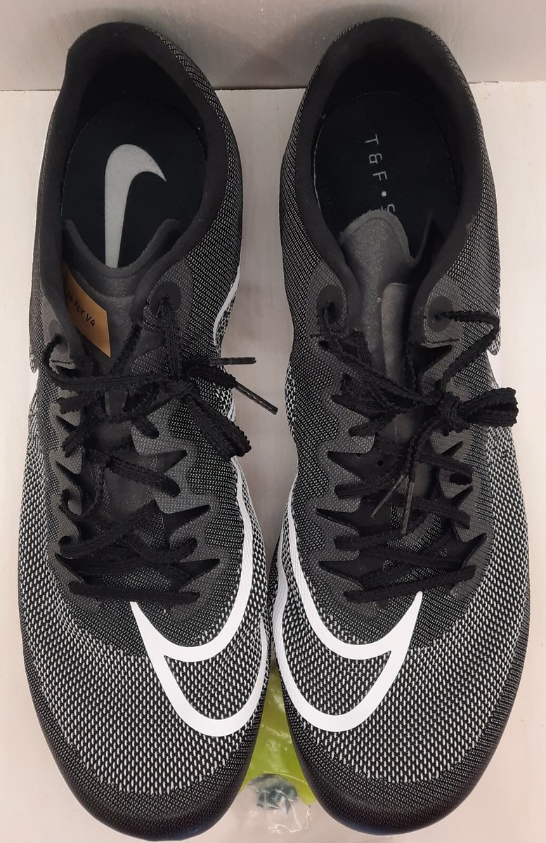 NEW Nike Zoom Ja Fly 4 Track Spikes Black White Shoes NEW Nike Zoom Ja Fly 4 Track Spikes Black White Shoes
