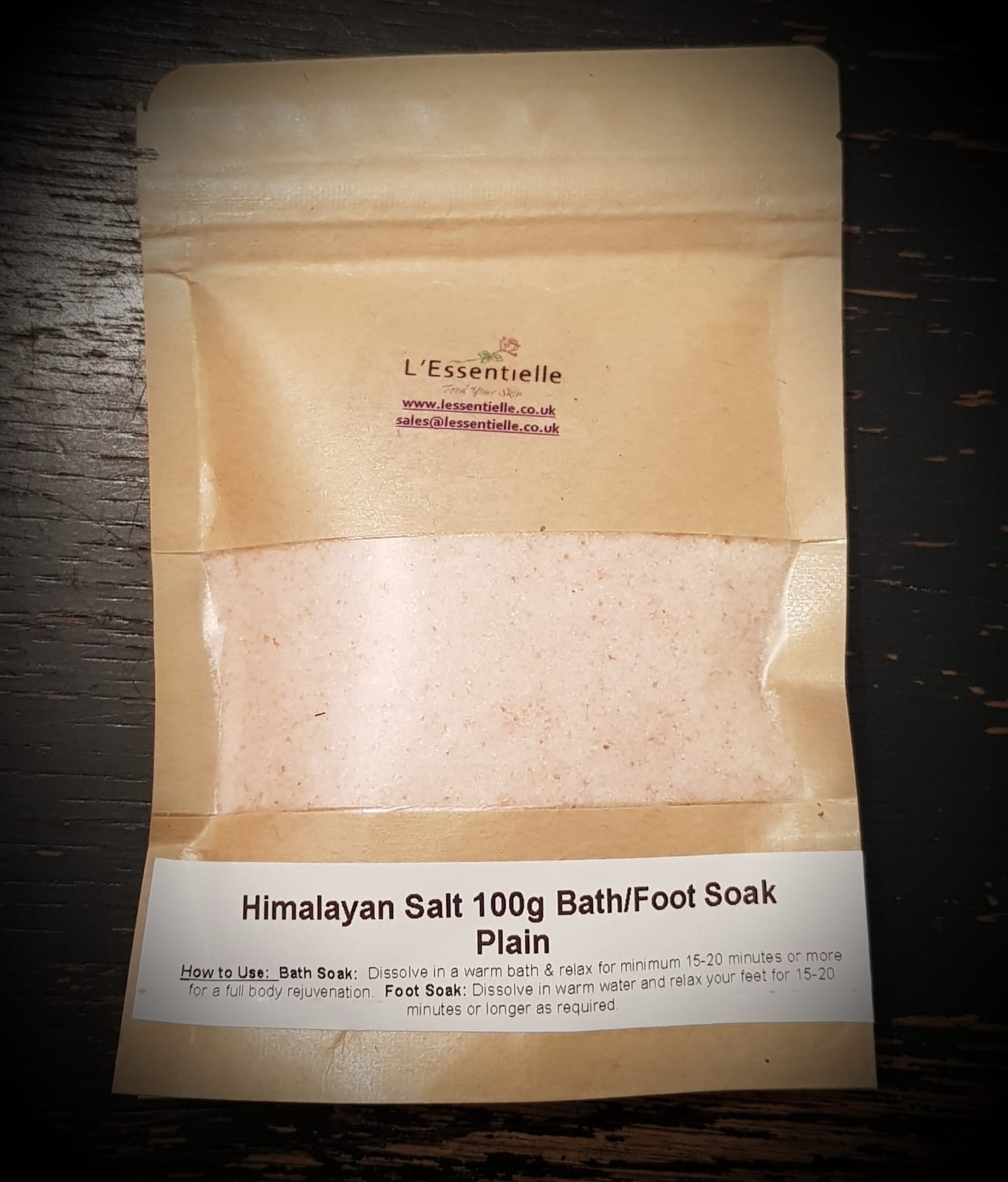 Himalayan Salt Bath Or Foot Soak Plain No scent 100g Gifts Favours