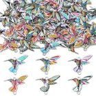 60x Alloy Connector Charms Bird Link Pendant for Earring Necklace Jewelry Making