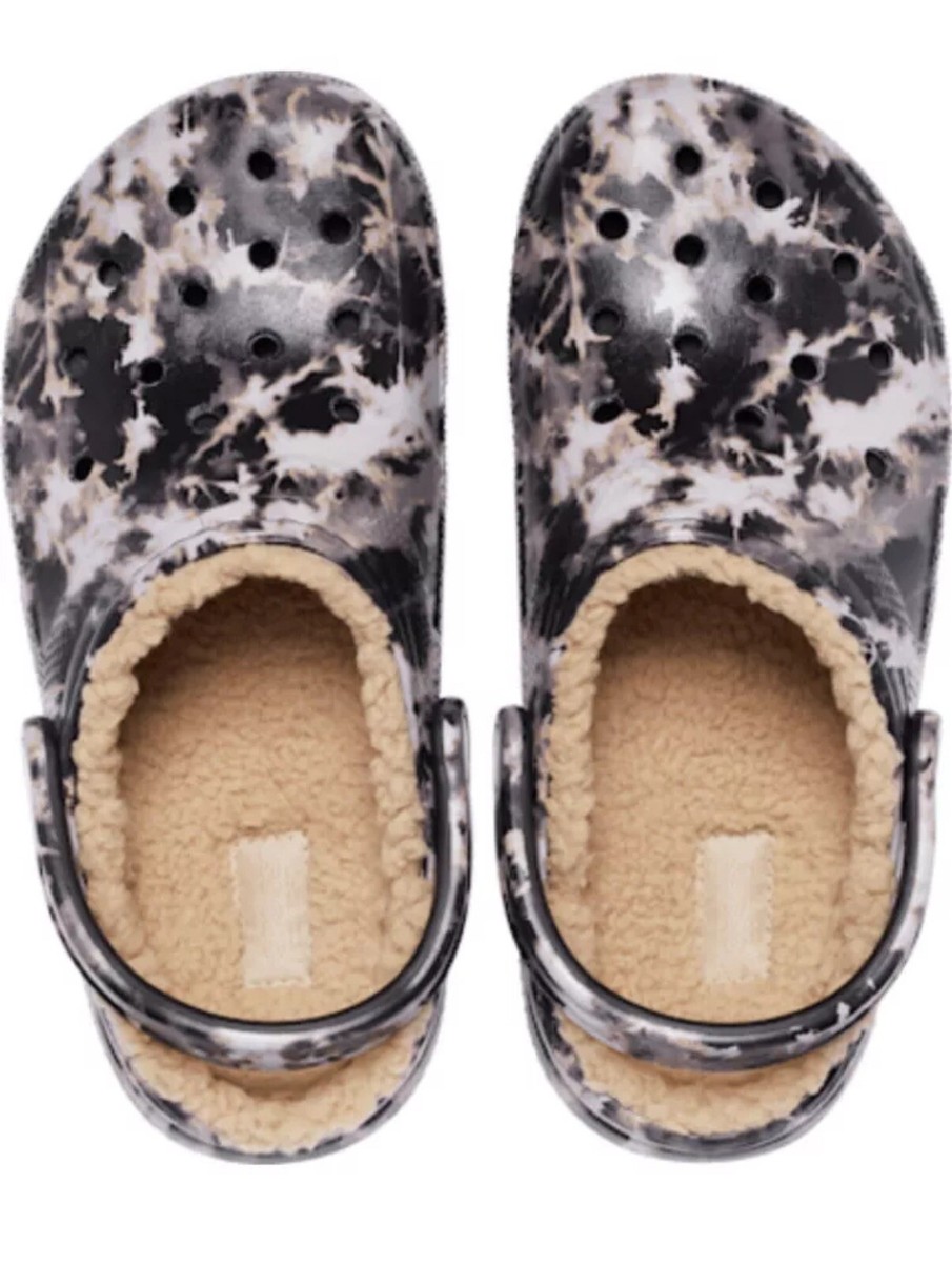 Crocs Classic Lined Bleach Dye Clog Womens Size 11 Sandals  display picture 1