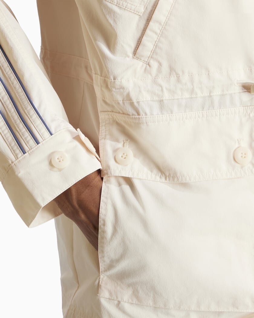 New adidas Originals Premium Windbreaker in Wonder White IU0216