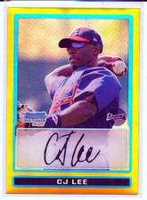 2009 Bowman Chrome Prospects C.J. Lee Gold Refractor RC 39/50