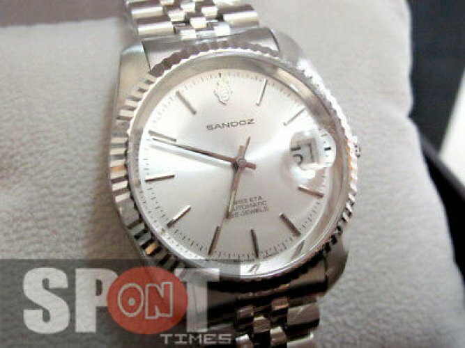 Sandoz Strip Hour Marker Dial Automatic Men's Watch 8732D-34-8 | eBay