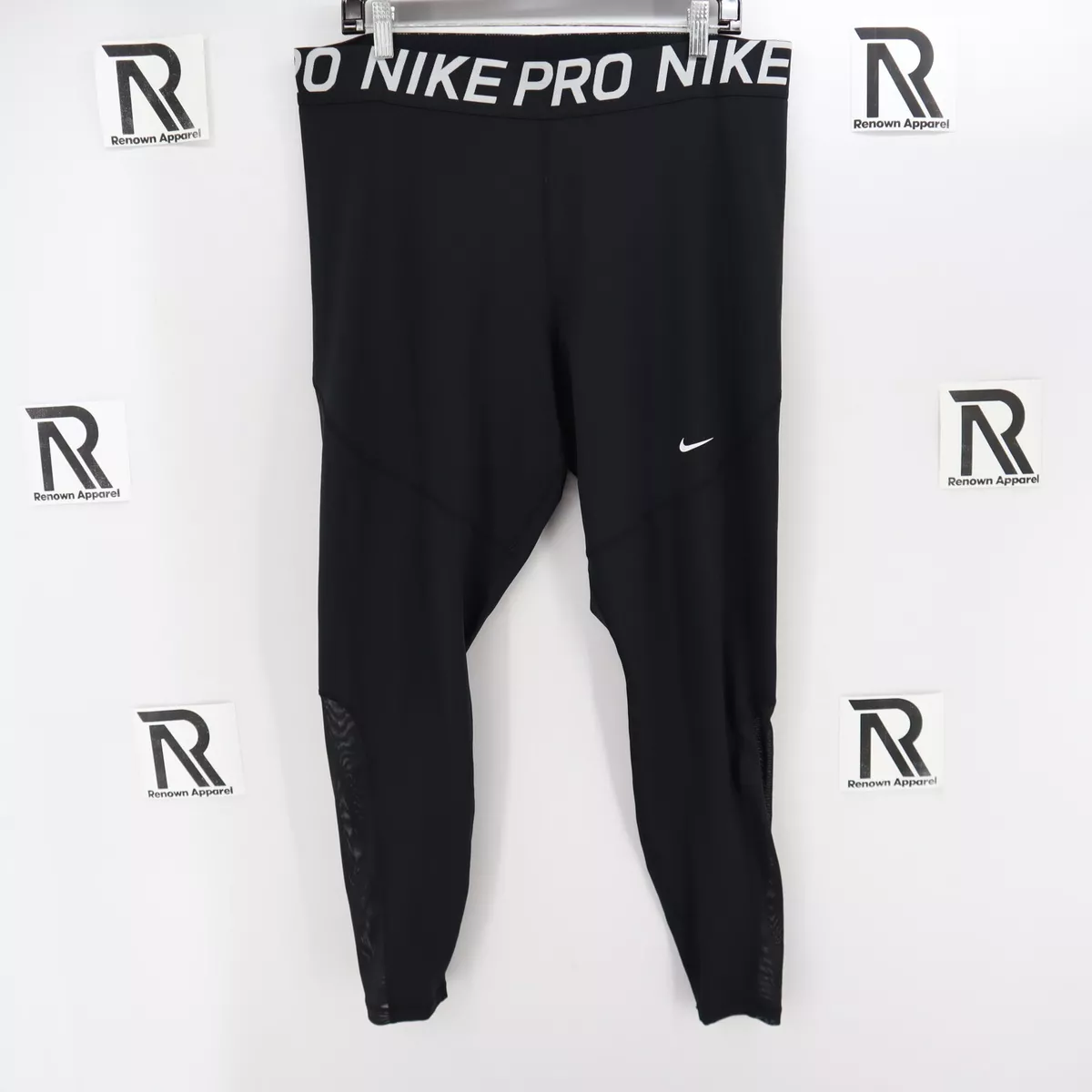 Womens Nike Pro Dri Fit Running Leggings Size 2X 2XL Black Compression  Ankle 28