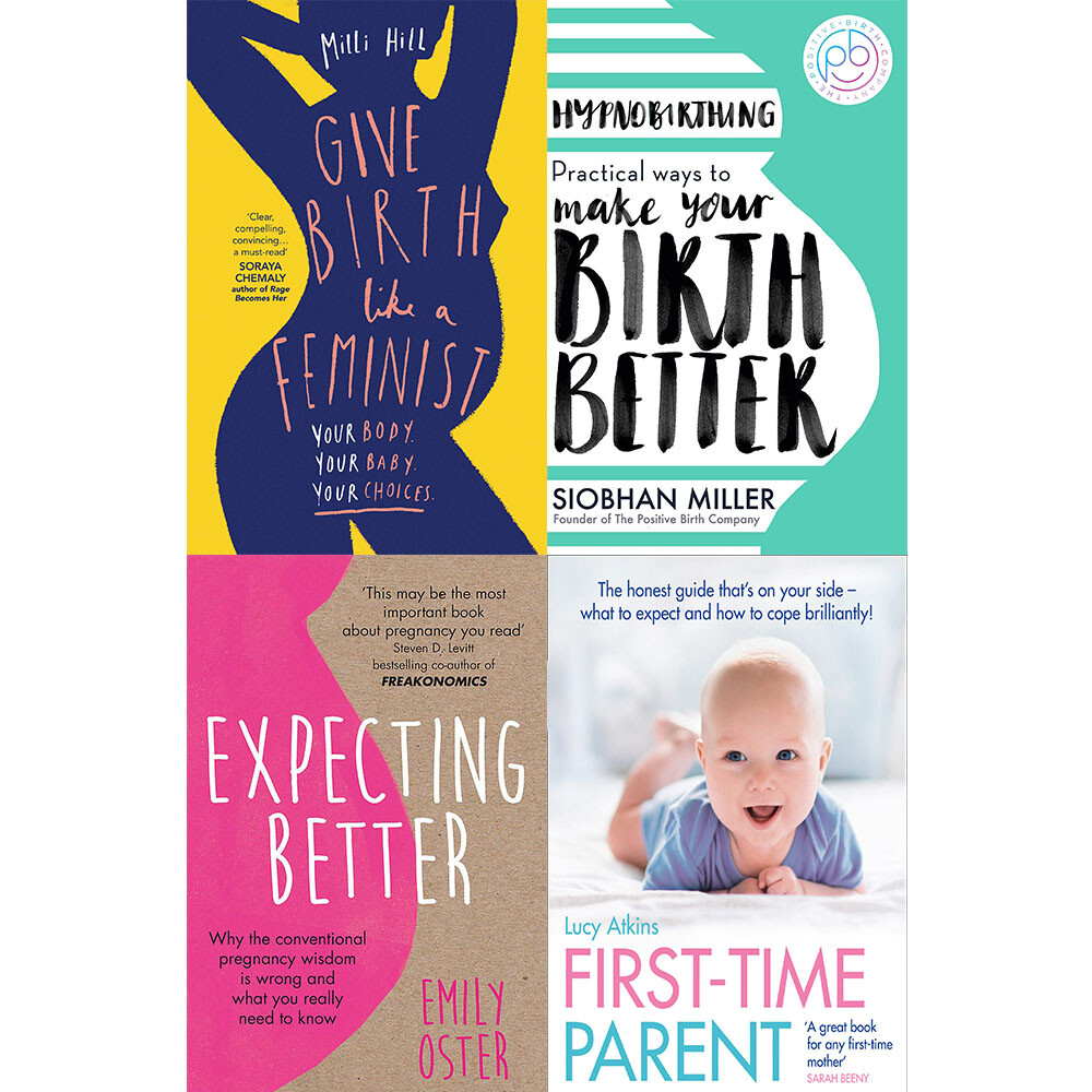 Give Birth Like a Feminist,Hypnobirthing,First-Time Parent 4 Book Collction Set