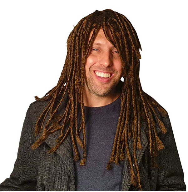 Hecho a mano Dreadlock Hippie Gansta Peluca Disfraz Rasta Hombre