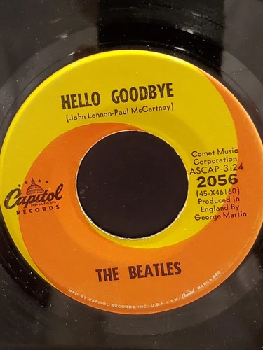THE BEATLES  7" 45 RPM "Hello Goodbye" & "I Am the Walrus" VG condition