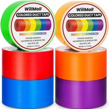 Colored Duct Tape Heavy Duty: Rainbow Bright 2 Inch Wide X 60Ft Variety Pack Fur