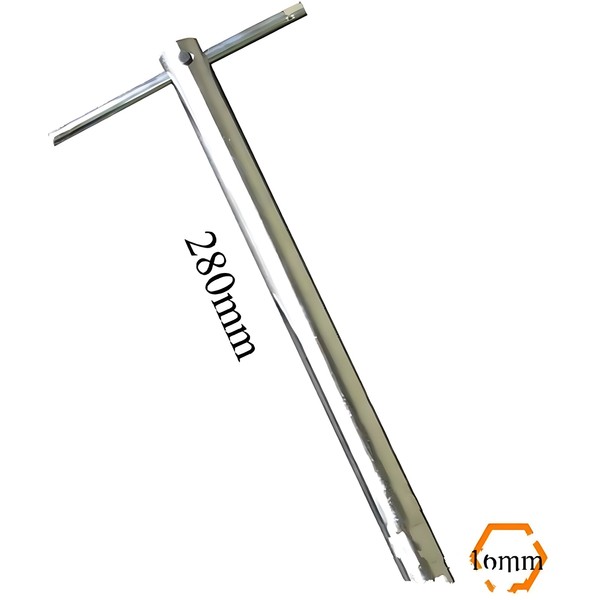 ZüNdkerzenschlüSsel Jmp 280Mm SchlüSselweite 16 Mit Abgewinkeltem Knebel-image