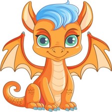 30 Custom Spring Time Orange Dragon Personalized Address Labels