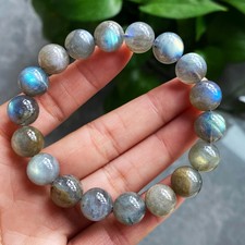 11mm Natural Labradorite Rainbow Blue Yellow ...