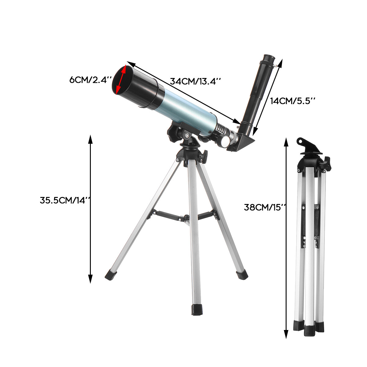90X Beginner Monocular Astronomical Telescope For HD Viewing Space Sta