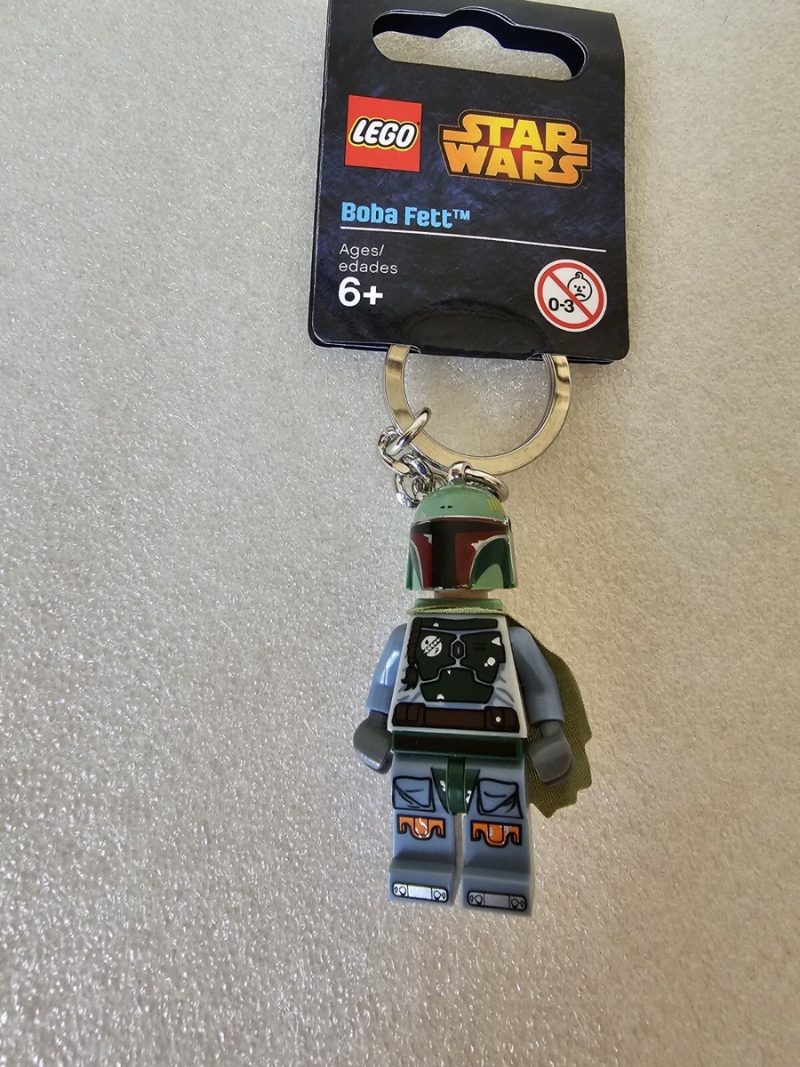 LEGO STAR WARS BOBA FETT MINIFIGURE KEYRING KEYCHAIN 850998 RARE RETIRED
