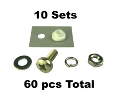 10 sets TO-220 Insulator/Mounting Kits STAINLESS M3 x 8mm Screws (Total Qty 90)