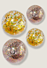 4PK Beach Balls Swimming Pool Toy Confetti filled Beach Balls for Summer Party