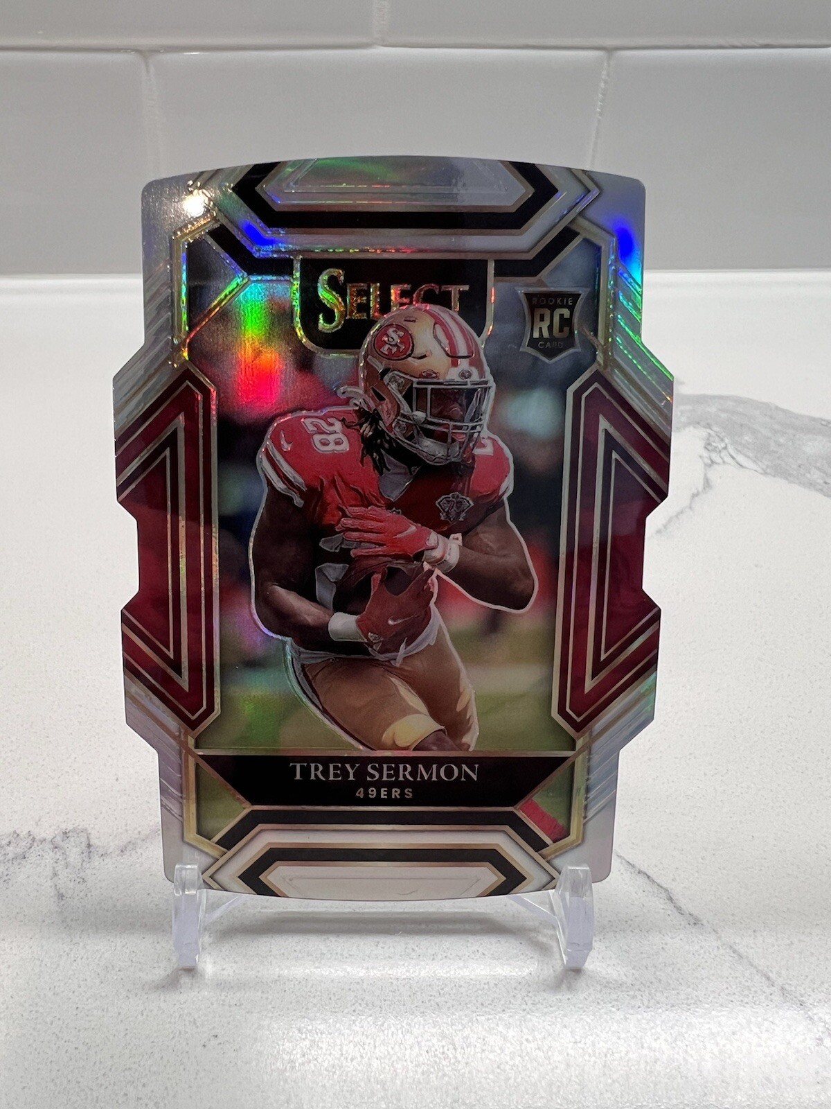 2021 Panini Select Football Trey Sermon #268 RC Club Level Silver Prizm Die Cut