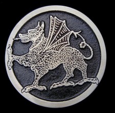 Celtic Dragon Solid Sand Cast WHITE Bronze Belt Buckle Rainbow Metals Brand New