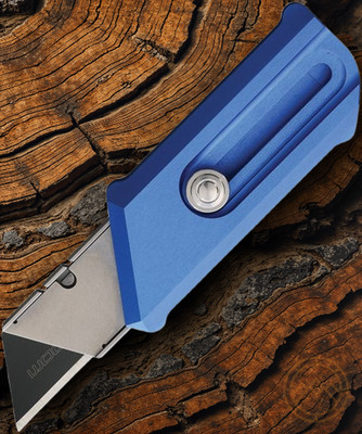 Chaves Knives C.H.U.B. Folding Knife 1.25'' Stainless Blade Blue Aluminum Handle