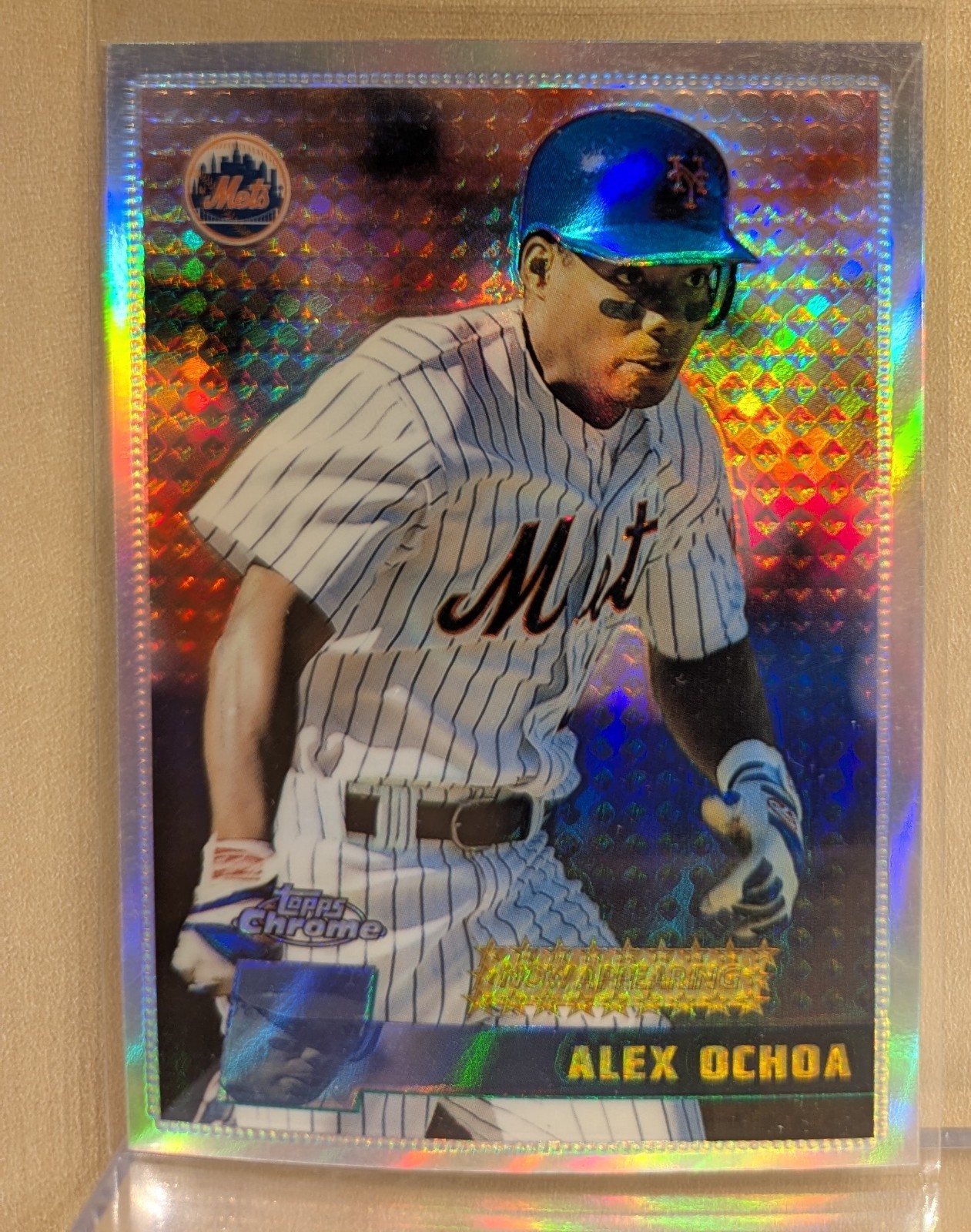 1996 1st FIRST Topps Chrome REFRACTOR #133 Alex Ochoa RARE ICONIC PARALLEL