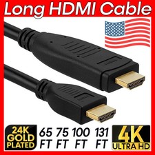 Long HDMI Cord 3D UHD In-Wall HDMI Cable for Bluray HDTV Laptop PC XBOX PS5