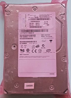 73.4 GB SAS IBM xSeries 26K5698 ST373454SS 15K SP 8MB 3.5'' intern Festplatte vvg