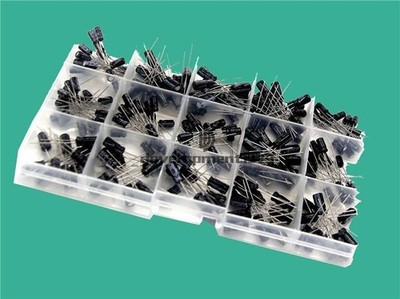 15value 200pcs NEW Electrolytic Capacitor Assortment Box Kit #iv