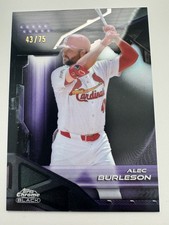 2026 Topps Chrome Black Alec Burleson #96 Purple Refractor /75