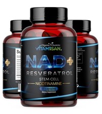 90 NAD Supplement for Anti-Aging Energy Focus Nicotinamide Riboside Resveratrol