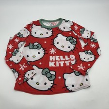 Hello Kitty Sanrio Sweatshirt Kids Girls M 7/8Y Logo Aop Multicolor . 43776