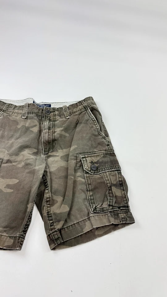 American Eagle Shorts Mens 33 Green Camo Cargo Cotton Casual Utility Pockets - Image 2 of 4