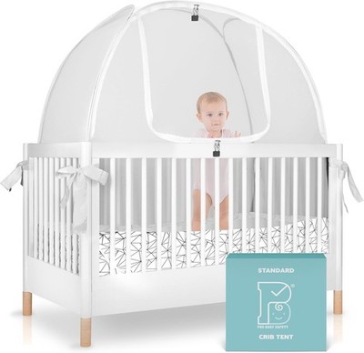 Safety First: Crib Tent with Automatic Zipper Lock - Fits Standard Cribs Easily