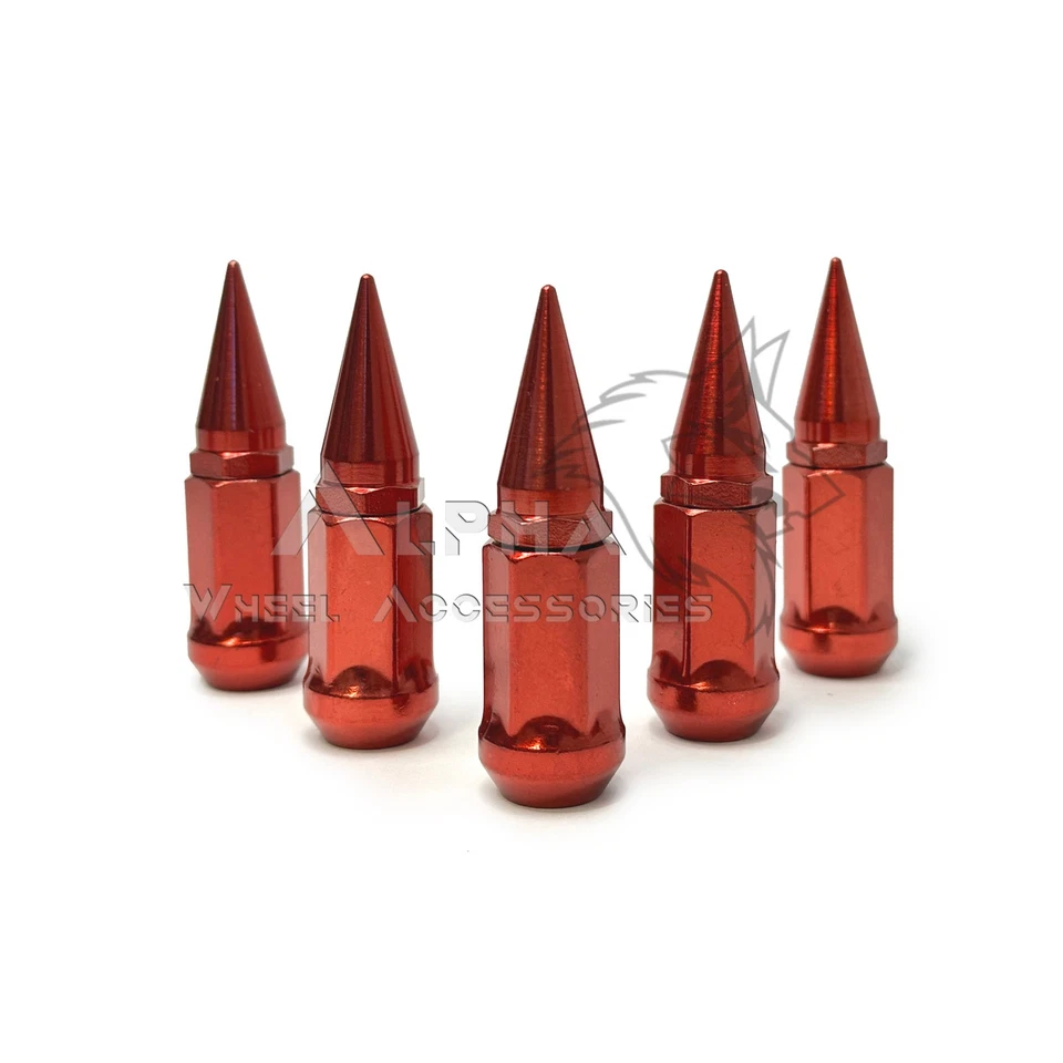 Tuercas de bellota con clavos rojos de 20 piezas 1/2"-20 para Ford Explorer Bronco F-150 Mustang Foto 3 de 4