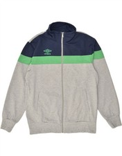 UMBRO Womens Tracksuit Top Jacket UK 18 XL Grey Colourblock AS12