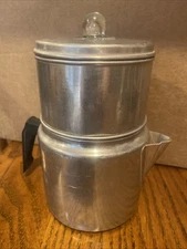 Vintage Comet Aluminum 2-Cup Stove Top Coffee Pot Percolator Made In USA