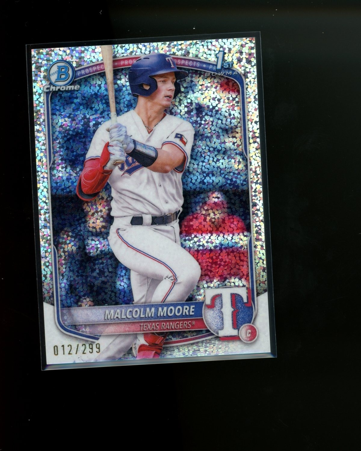 2025 Bowman Chrome Speckle Refractor #BCP129 Malcolm Moore #d 12/299