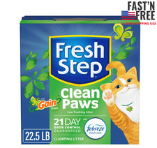 Fresh Step Clean Paws Cat Litter, Low-Tracking Clumping Litter, 22.5 lbs