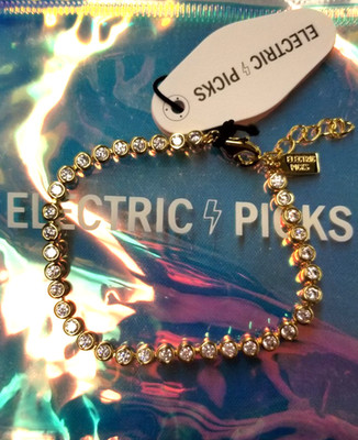 Electric Picks 14K Gold Plated Mini Jewel Bracelet 6.75''+1''