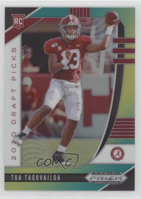 2020 Prizm Draft Picks Rookies Green & Yellow /249 Tua Tagovailoa Rookie RC uk2