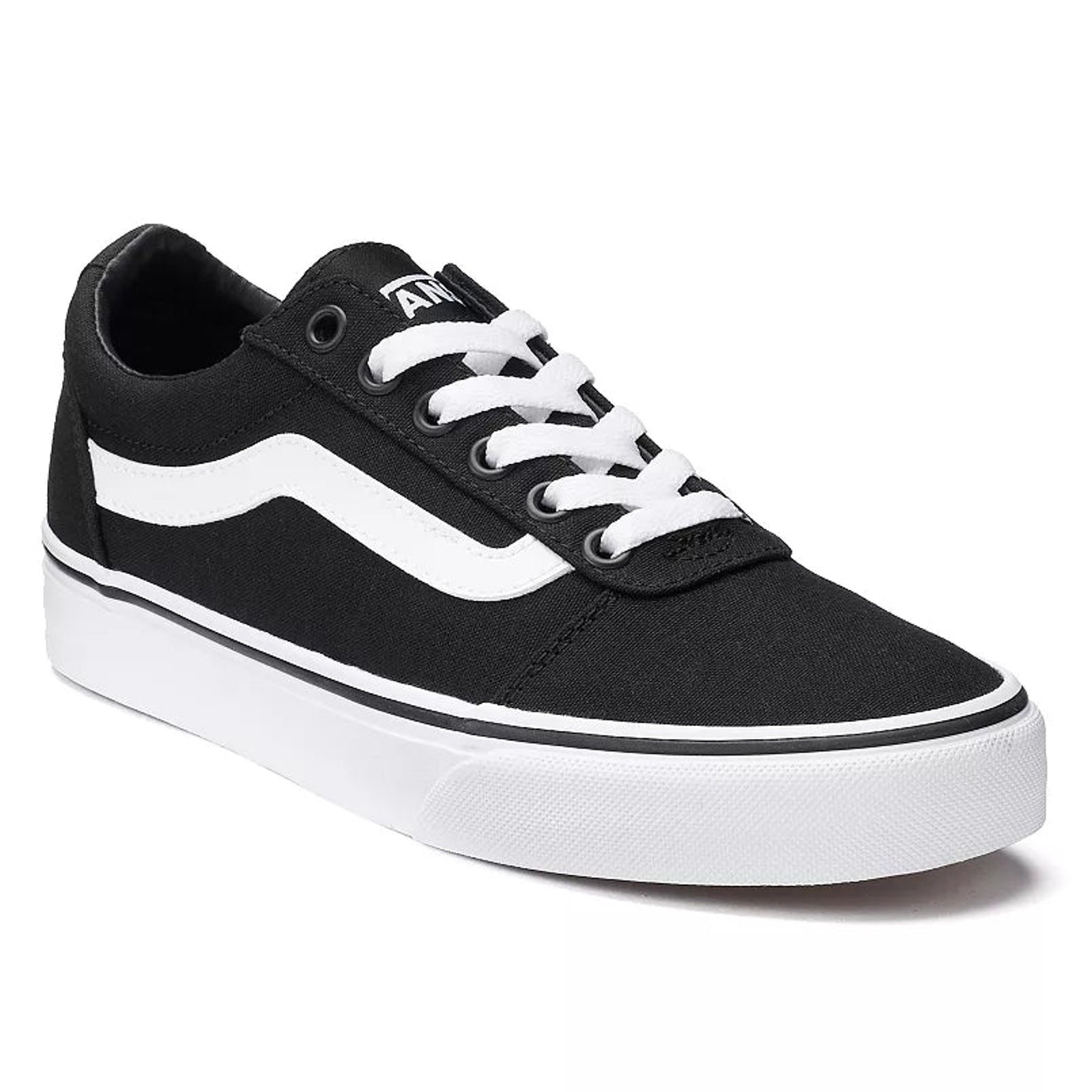 Women's Vans Ward Canvas Sneakers - Black & White - 6.5 - NIB