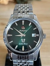 Rado Golden Horse Green Dial Automatic Men's Watch Stainless Steel Vintage