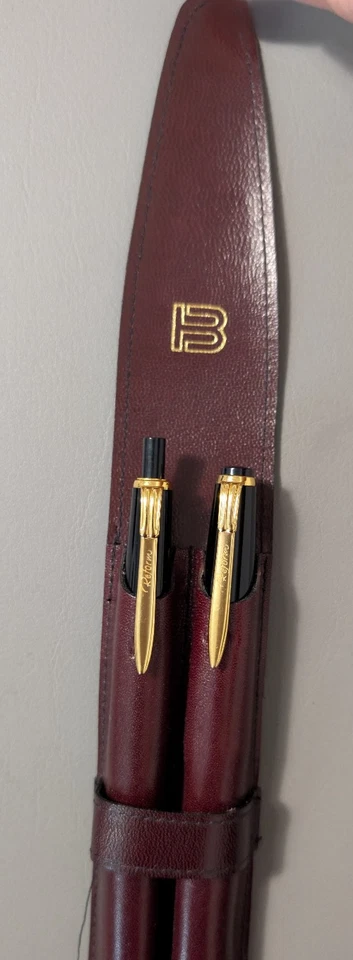 Reform Schreibset-Füller & Kugelschreiber in Leder Etui Vintage - Bild 2 von 4