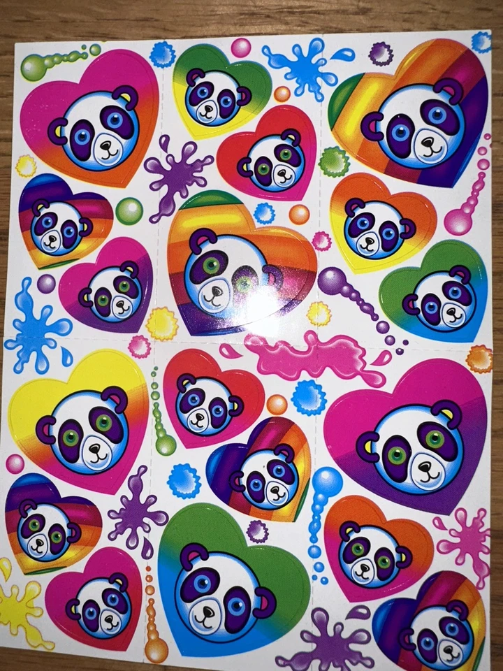 4 винтажных супермилых листа наклеек Y2K с Лизой Фрэнк  - Изображение 3 из 4