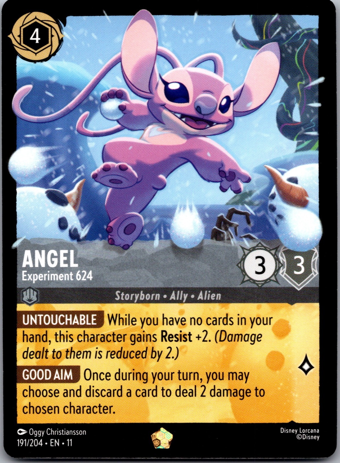 Disney Angel Experiment 624 Character the first chapter 191/204 Lorcana NM A122