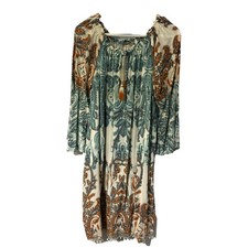 C EST. 1946 Boho Style Paisley Dress Sz XL Elastic Neckline Lined Bust 44”