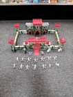 Vtg Louis Marx Tin Lithograph Medieval Castle Fort Playset Knights Horses + More
