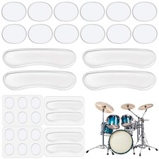 16 Pcs Round  Long Silicone Drum Silencers, Drum Dampeners, Gel Pads